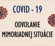 Odvolanie mimoriadnej situácie COVID 19 1